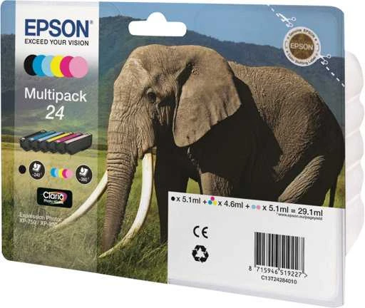 Epson No.24 (C13T24284010) (C13T24284011), 6 spalvų kasečių rinkinys