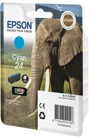 Epson rašalo kasetė žalsvai mėlyna Claria Photo HD T 242 T 2422