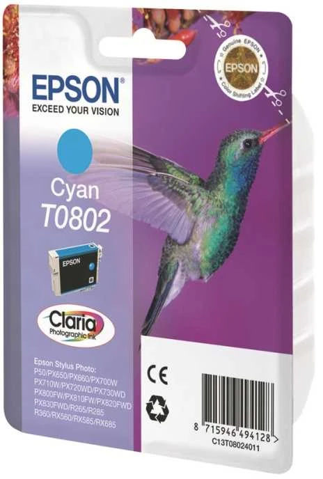 Epson T0802 (C13T08024011), žydra kasetė