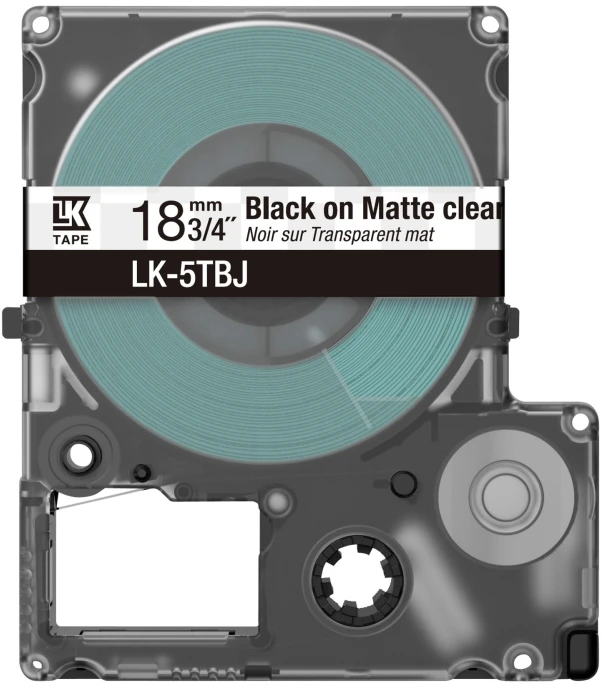 Epson LK-5TBJ - Juodas - Transparent - Thermal transfer - Matte - LabelWorks LW-C410 - 1.8 cm