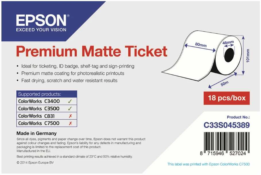 „Epson MENTE“ BILIETAS – (C33S045389)