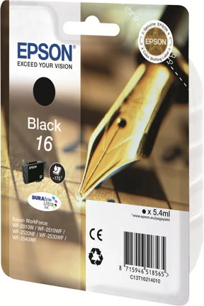 Kasetė - Epson Ink No 16 (Epson, C13T16214012, Juodas)