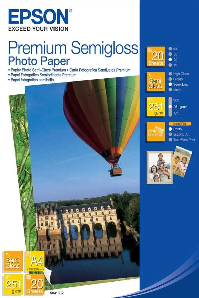 Epson Premium Semigloss Photo A4, 251 g, 20 lapų S 041332