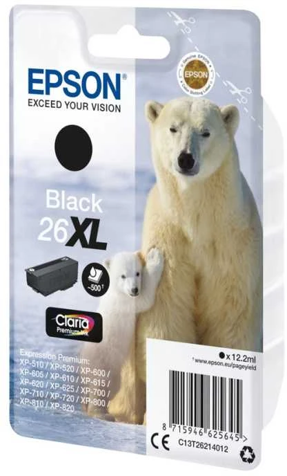 Epson T2621 (26XL) (C13T26214012), juoda kasetė