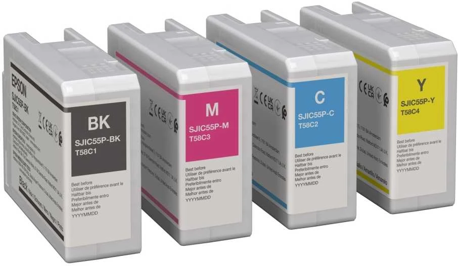 Epson SJIC55(C), Žydra, 1 vnt., Vienkartinė pakuotė