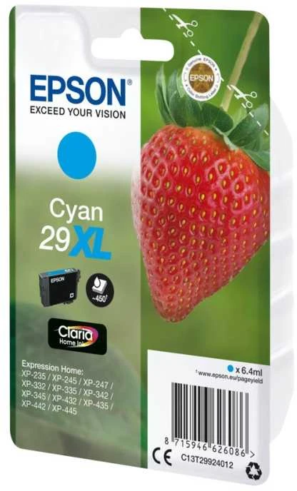 Originali rašalo kasetė Epson C13T29924022 Ciano