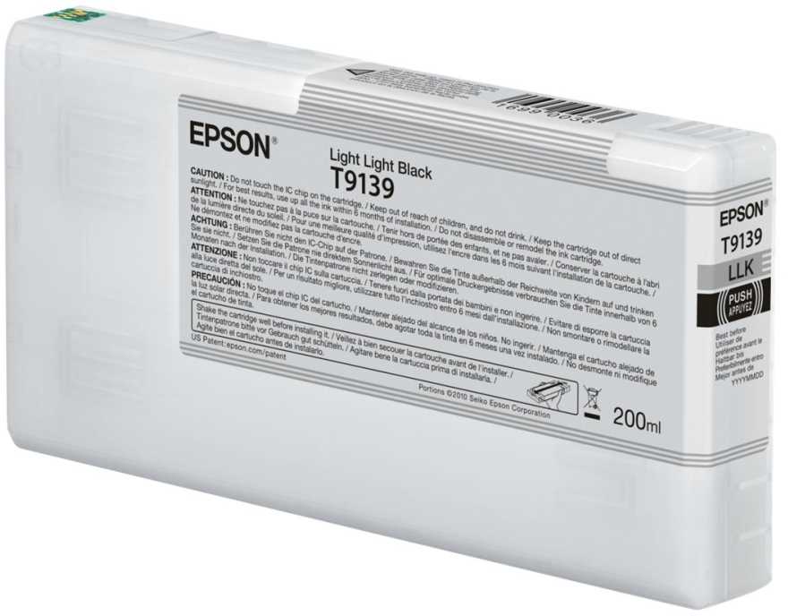 Tusz Epson EPSON 1LB T9139 Light Light Juodas Ink Cartridge 200ml