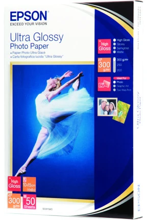 „Epson Ultra Glossy“ fotopopierius, 100 x 150 mm, 300g/m², 50 lapų