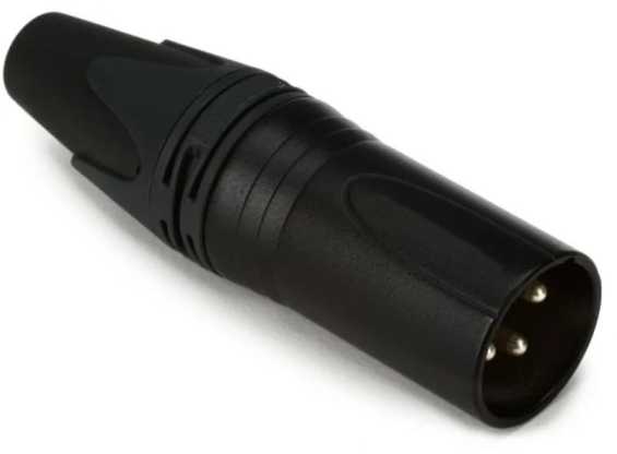 Equip 147930 kištukas 3 kontaktų XLR juodas
