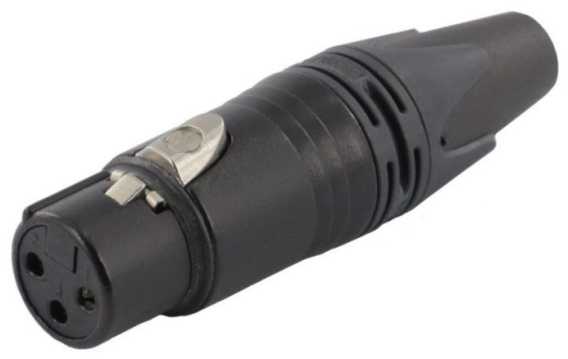 Equip Kabelinė jungtis 3-pin lizdas juoda