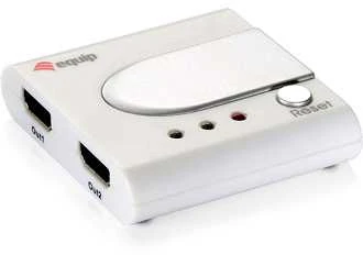 Equip 2 prievadų HDMI skirstytuvas su Reset mygtuku