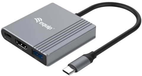 Adapteris AV Equip Equip Dock USB-C->HDMI,USB3.0,100WPD 4K60Hz 0.15m gr