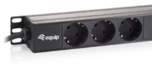 Equip Maitinimo juosta 10'' 1U, 3 prancūziškos jungtys, 250V, max 3500W (333302)