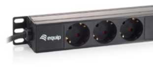 Equip Listwa zasilająca 10'' 1U, 3 złącza Francuskie, 250V, max 3500W (333302)