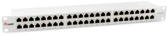 Equip Patchpanel 48x RJ45 Cat6A 19 FTP 1HE Premium hellgrau