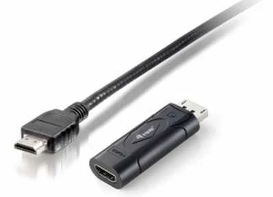 Equip aprūpinti 133438 adapteriu DisplayPort su HDMI DisplayPort kištuku į HDMI lizdą juoda
