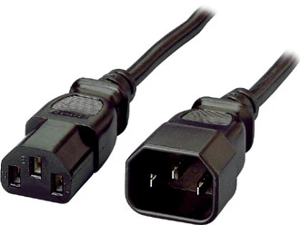 Equip aukštos kokybės maitinimo laidas, C13 į C14, 1,8 m, 1,8 m, C14 jungtis, C13 jungtis, H05VV-F3G, 250 V, 10 A