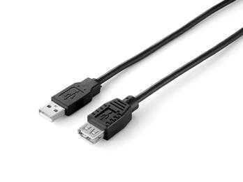 USB kabelis Equip USB-A - USB-A 5 m Juodas (128852)