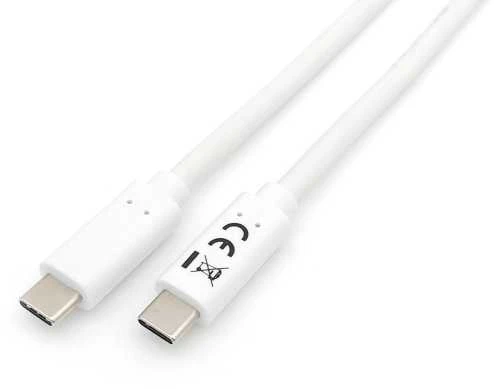 USB kabelis Equip USB-C - USB-C 2 m Balta (128362)