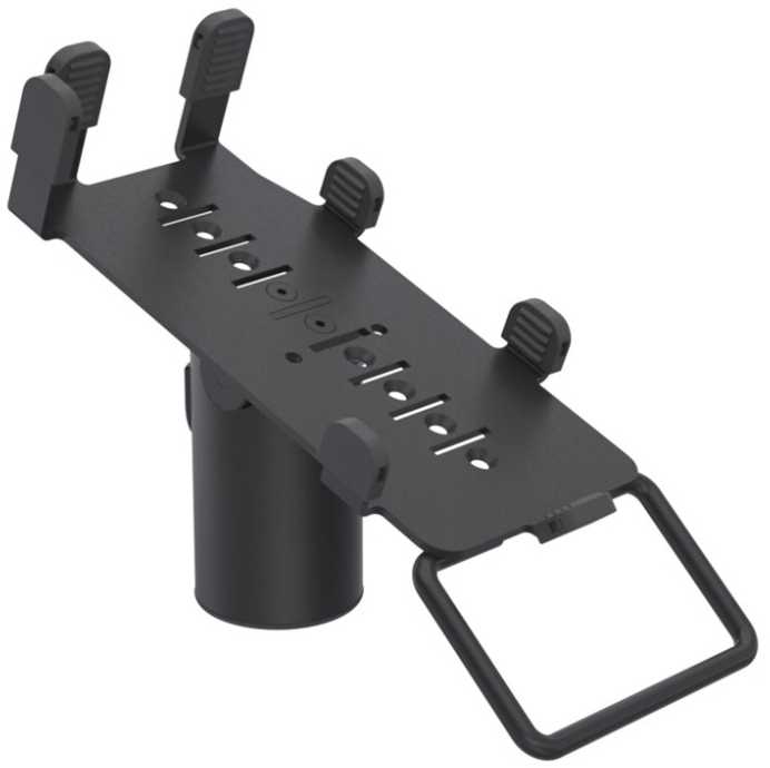 Ergonomic Solutions „SpacePole“ mokėjimo sistema „Verifone P200“ ir „P400 DuraTilt® SP1“ (su rankena), POS laikiklis, juodas, metalinis, 210°, 10–70°, „VeriFone“