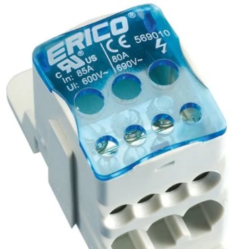 ERICO UD-80A, Kištukinė lizdo galvutė, Tiesus, Lizdinė, 1000 V, 85 A, Jungiamoji dėžutė