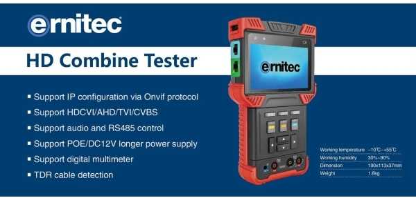 Ernitec Ernitec 0070-24104-TESTER tester kabli sieciowych Juodas, Oranžinė