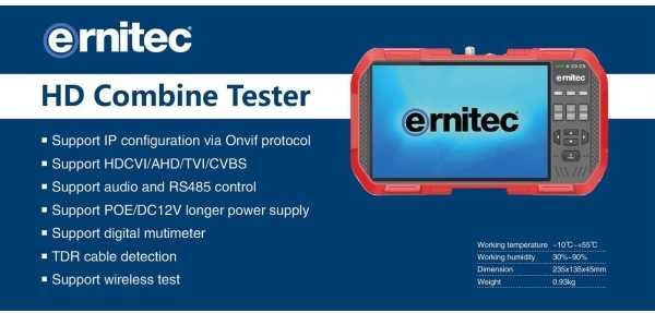 Ernitec 7'' Touch Screen Test Monitorius,