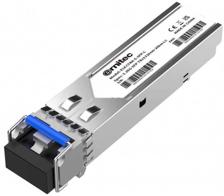 Ernitec ELECTRA-S-SFP-L, Šviesolaidis, SFP, 9/125 µm, 10000 m, 1310 nm, Metalinis