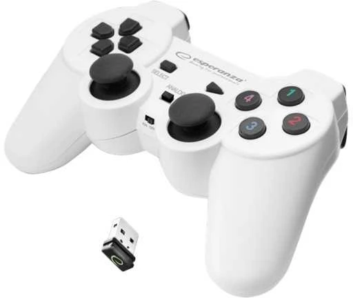 Bevielis ŽAIDIMŲ PULTAS SU VIBRACIJOMIS ESPERANZA EGG108W GLADIATOR  PC / PS3 