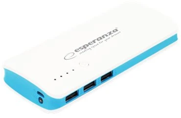 Power Bank Esperanza Radium EMP106WE (8000mAh, microUSB, USB 2.0, baltos spalvos)