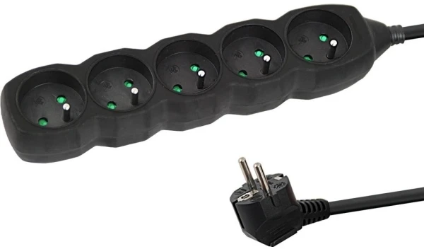 Esperanza ELK208K Power strip 5GN/3M Juodas