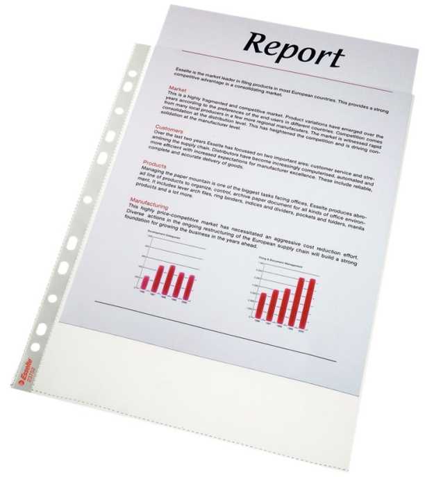 Leitz Esselte 4848, 210 x 297 mm (A4), Transparent, Polypropylene (PP), 10 g