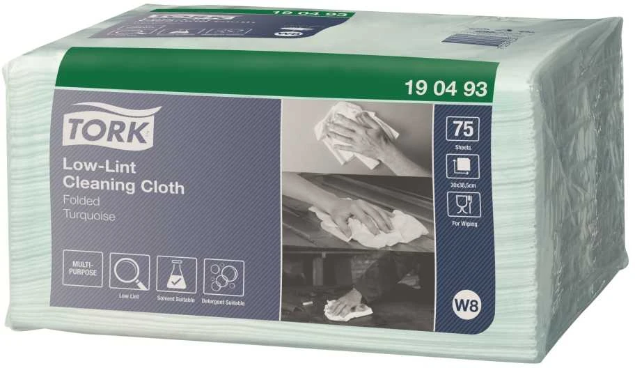 Valymo šluostės TORK Premium, W8, 38.5 cm x 30 m, Turqouise, 75 lapeliai