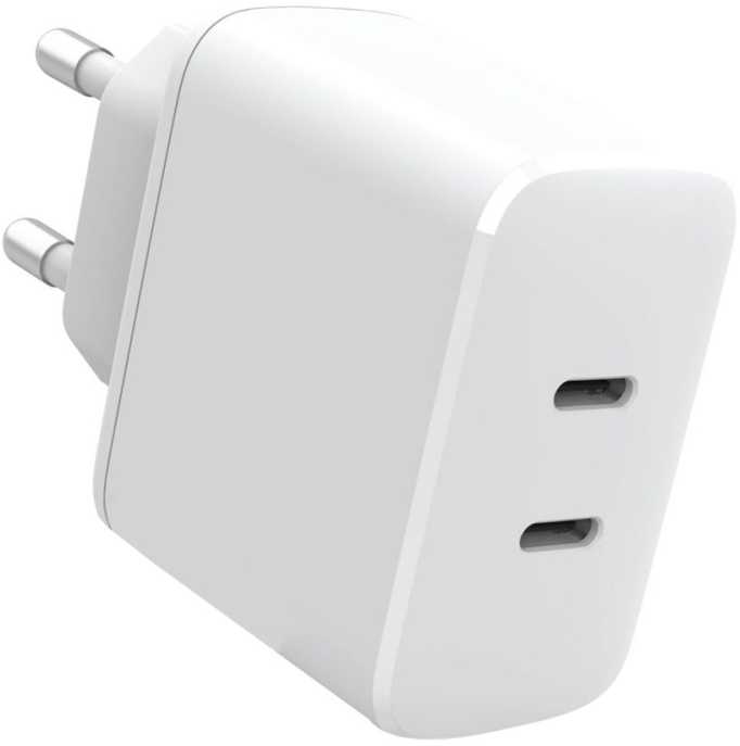 Įkroviklis eStuff INFINITE USB-C PD 2x USB-C 35W Baltas (INFINITE USB-C įkroviklis EU PD)