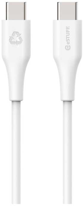 Kabelis USB eStuff USB-C - USB-C 0.5 m Baltas (ES604070)