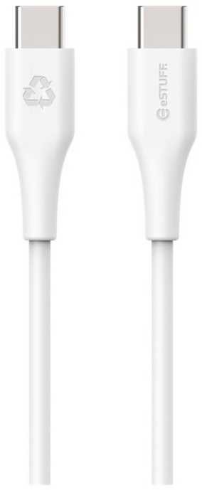 Kabelis USB eStuff USB-C - USB-C 2 m Baltas (ES604270-BULK)