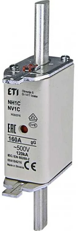 Mto Electric As „Eti-Polam Industrial“ uždelsto saugiklio jungtis KOMBI NH1C 160A/500V (004184216)