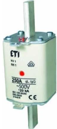 Mto Electric As Eti-Polam saugiklio jungtis NH1 gG 250A/500V 004184219