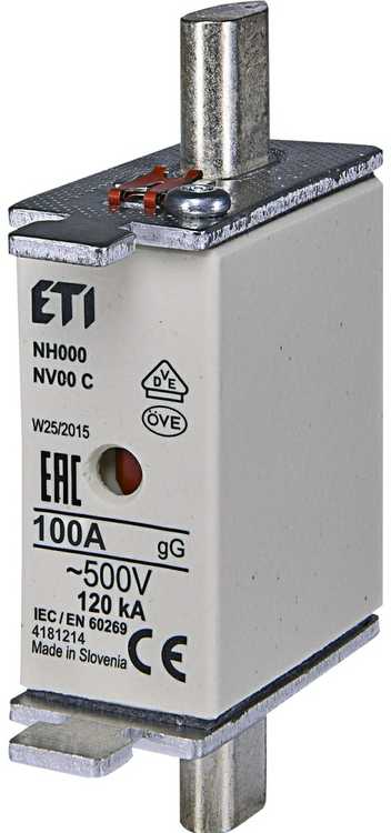 Solar Plus Eti-Polam KOMBI saugiklis NH00C 100A gG/gL 500V WT-00C (004181214)