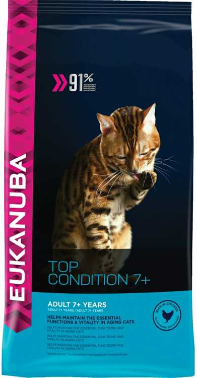 Sausas Kačių Maistas - Eukanuba Vyresniems Katinams Su Vištiena 2kg