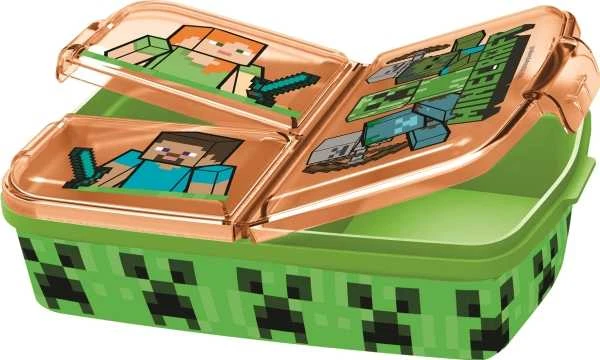 Pietų dėžutė STOR Multi Box Minecraft, Oranžinės - žalios spalvos