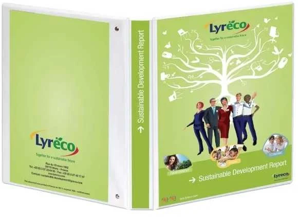 Atverstas žalias Lyreco A4 segtuvas