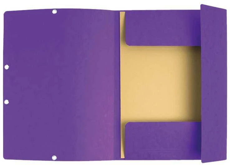 Atverstas violetinis Exacompta dokumentų aplankas
