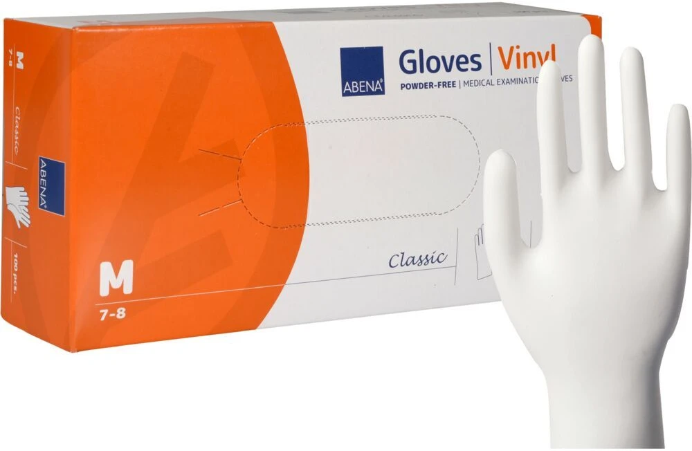 Abena Other Medicininės apžiūros vinilo pirštinės 100 vnt. (7-8 M dydžio)