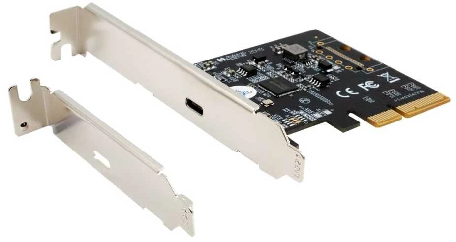 Exsys IO Exsys PCIE3.0 x4 1xType- C USB 3.2 Gen2x2 (EX- 12011) LP rašalas. Žemo profilio SlotBlech
