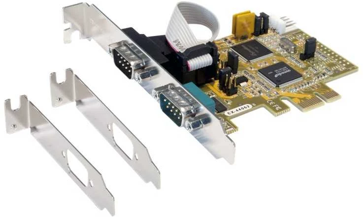 Šakotuvas „Exsys PCIe x1“ valdiklis – 2 x nuoseklusis prievadas (EX-44062)