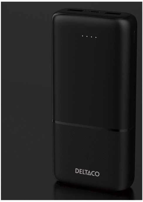 Išorinė baterija DELTACO 20 000 mAh, 2 x USB-A 18 W, 1 x USB-C PD 20 W / PB-C1008