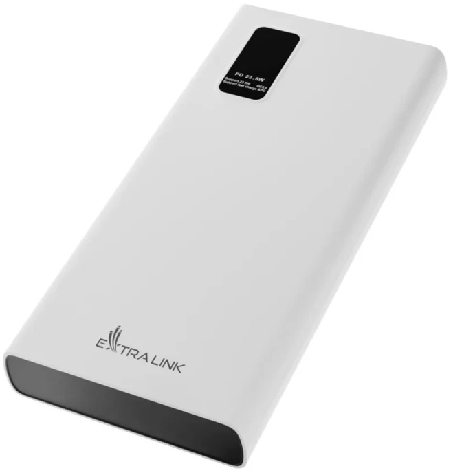 Extralink powerbank EPB-067B 10000mAh greito įkrovimo balta