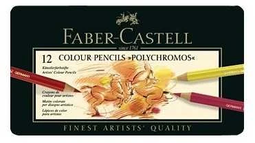 Spalvoti pieštukai Faber-Castell Polychromos Art and Graphic, 12 spalvų