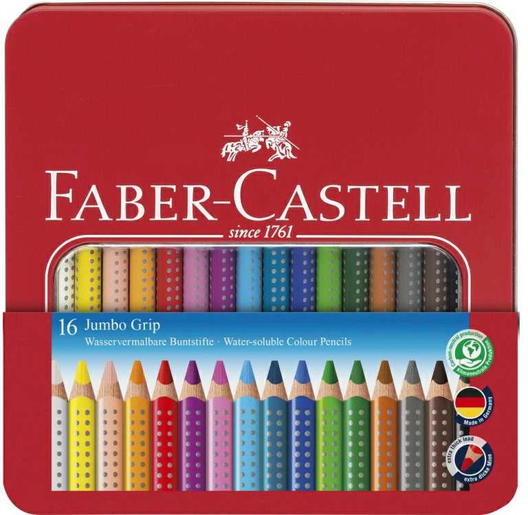 Spalvoti akvareliniai pieštukai Faber-Castell Grip Jumbo, 16 spalvų
